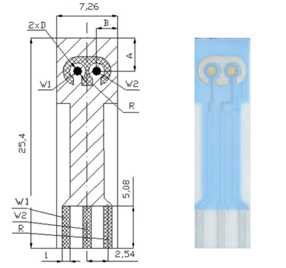 BVT SPE with 2 Working Electrodes - PalmSens