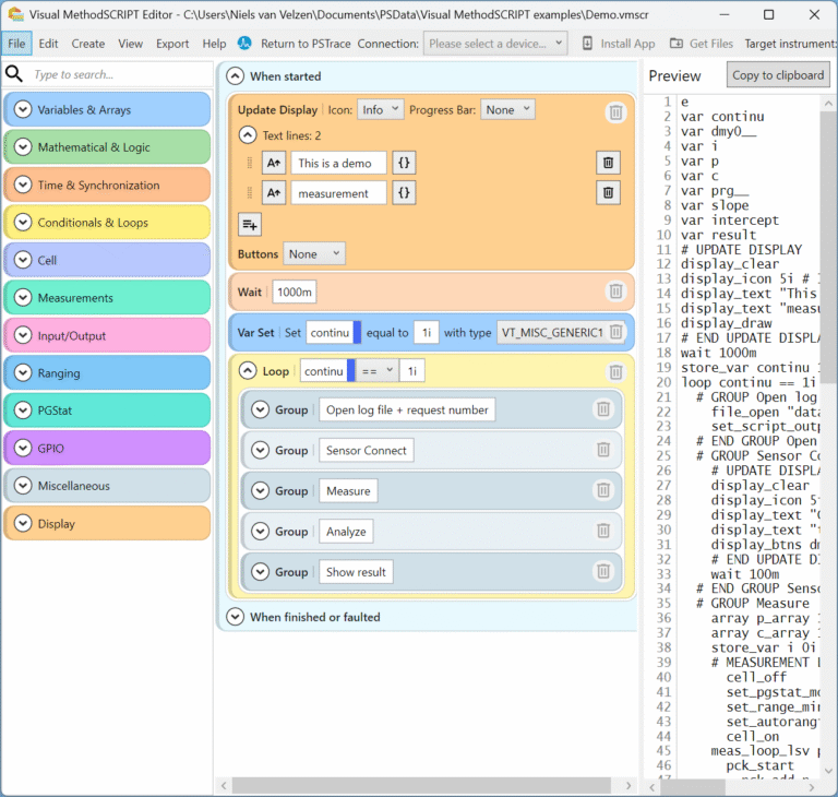 MethodSCRIPT: Tips & Tricks - PalmSens
